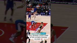 Paul George SCARY INJURY hyperextended knee [upl. by Anairb]