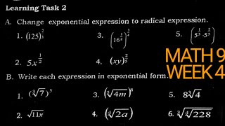 TAGALOG  CHANGE EXPONENTIAL EXPRESSION TO RADICAL EXPRESSION  WRITE EXPRESSION IN EXPONENTIAL FORM [upl. by Anon]