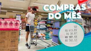 COMPRAS DO MÊS COMPLETA PARA 1 PESSOA NO SUPERMERCADO  TIVE UM SUPER DESCONTO [upl. by Harrison751]