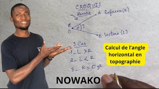 Calcul de l’angle horizontal en topographie géniecivil topographie bâtiment architecture maths [upl. by Arah]