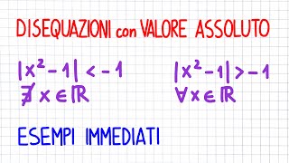 DISEQUAZIONI CON VALORE ASSOLUTO  esempi immediti  EV31 [upl. by Marin]