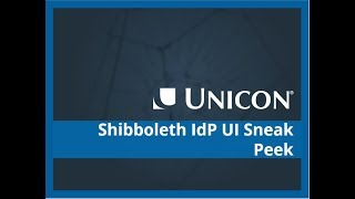 Introducing the New Shibboleth IdP UI [upl. by Emelina]