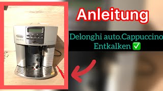 Delonghi magnifica auto Cappuccino Entkalken ✅ [upl. by Anawait]