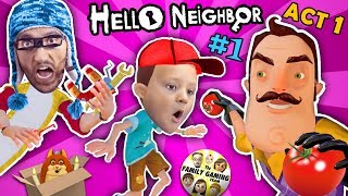 HELLO NEIGHBOR ACT 1 w FGTEEV HOBO JIM NEW SECRETS in BASEMENT FINAL FULL GAME 1 [upl. by Onitsirc835]