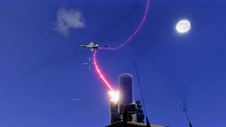 C Ram Phalanx Ciws VS F16 Jet Simulation [upl. by Eremahs]