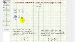 Ex2 Division Involving Fractions  Compare Alternative and Traditional Methods [upl. by Eddana]