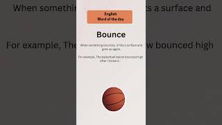 Daily english Vocabulary  Word of the day  Bounce [upl. by Air844]