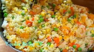 Delicious Jamaican SEASONED RICE with SHRIMP ACKEE and SALTFISH [upl. by Aig]