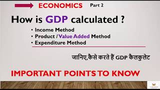 कैसे होती है GDP calculate  Income Method  ProductValue Added Method  Expenditure Method [upl. by Affay530]