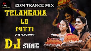 Telanganalo Putti Bathukamma Dj Song 2021 Mangli  EDM  Mix By DjChiruFromBhavanapadu [upl. by Romito299]