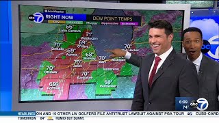 ABC7 Chicago meteorologist has hilarious realization that his TV is a touchscreen live on the air [upl. by Albrecht]