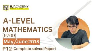 As Level Math MayJune97092018 P12 Complete Solved Paper [upl. by Dorelle]