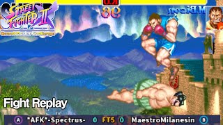 Arcade Super Street Fighter2x AFKSpectrus vs MaestroMilanesin retro capcomgames ストリートファイター2 [upl. by Nyer]