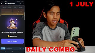 Hamster Kombat Daily Combo Card Today 5M Coins 1 July 2024 [upl. by Gardy969]