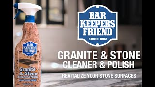 Bar Keepers Friend Granite amp Stone Cleaner amp Polish [upl. by Yelsna589]