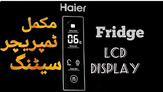 Haier Fridge LCD Display Complete Temperature Settings [upl. by Aerdnu]