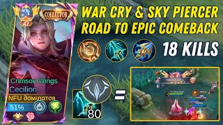 CECILION EPIC COMEBACK WITH WAR SKY AND SKY PIERCER Cecilion Gameplay Cecilion Best Build 2024 ml [upl. by Ashwin]