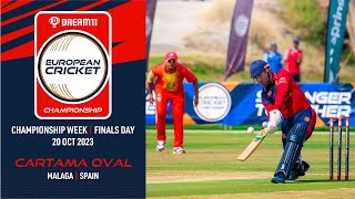 🔴 Dream11 European Cricket Championship 2023 Championship Week Finals Day  T10 European Cricket [upl. by Aynas]