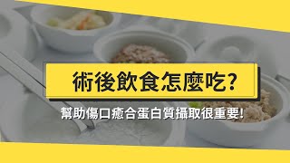 手術後飲食怎麼吃？蛋白質攝取有助傷口癒合！醫推薦這些營養補充品 ft 許育禎營養師【醫師在線等】 [upl. by Orola492]