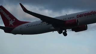 Corendon Airlines Europe B737800 Takeoff Groningen Airport Eelde [upl. by Lukasz375]