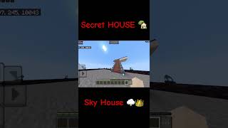 SECRET HOUSE IN SKY 🏡🌍 minecraftshorts skyhouse pageforyou YesSmartyPie [upl. by Robbin523]