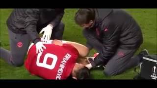 Lesion de Zlatan Ibrahimovic Manchester United VS Anderlecht [upl. by Yve422]