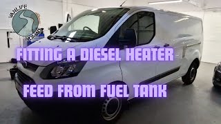 How to fit a Chinese Diesel Heater under seat Ford Transit Custom Camper van build [upl. by Wall]