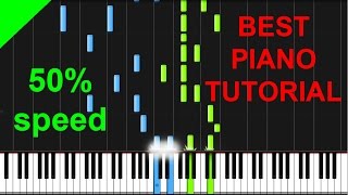 One Direction  Fireproof 50 speed piano tutorial [upl. by Inaliel]