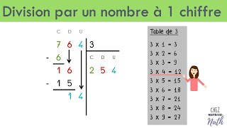 Division par un nombre à 1 chiffre [upl. by Flatto]