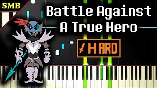 UNDERTALE  BATTLE AGAINST A TRUE HERO  Piano Tutorial [upl. by Veal430]