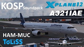 ToLiss A321 IAE  KOSP Soundpack  HAM  MUC  Real Airline Pilot [upl. by Naxor]