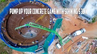 Pump Up⬆️ Your Concrete Game with SCHWING S 36 X  The Ultimate HighRise Solution [upl. by Sukramaj]