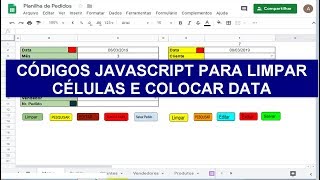 Planilhas Google  Macro Script para Limpar Células e Colocar Data Automaticamente  Aula 25 [upl. by Ardisi]