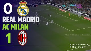 Real Madrid 01 Milan • Match Highlights Jul 31 2024  SimulationRecreation [upl. by Dnanidref]