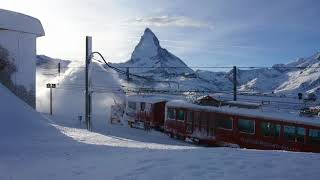 Schneeräumung Gornergrat Bahn im Januar 2018 [upl. by Brocky]