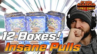 Opening 12 BOXES My Hero Academia Card Game TCGCCG [upl. by Naul]