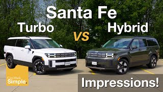 2025 Hyundai Santa Fe Hybrid vs Turbo  Impressions One Clear Winner [upl. by Eeroc]