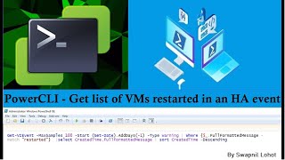 PowerCLI  How to get HA restarted VMs List [upl. by Notelrac401]