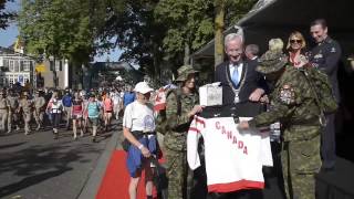 Canadian Armed Forces Participate in the 2015 Nijmegen Marches [upl. by Ody]