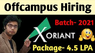 Xoriant hiring 2021 Batch  Salary 45 LPA  Associate Software Engineer  Full Details  Jobs Adda [upl. by Cogswell746]