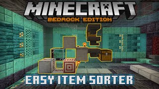 Easy Item Sorter Tutorial for Minecraft Bedrock 121  for Nether and Overworld [upl. by Ramsey424]