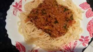 How to make Spaghetti Bolognese with dolmio sauce recipe easy Indian style Italian [upl. by Aketahs]