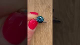 223ct round Australian teal parti sapphire Sydney jeweller Lizunova Fine Jewels [upl. by Okiruy127]