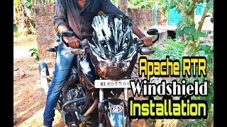 Apache rtr 160180 windshield installation [upl. by Aimehs22]