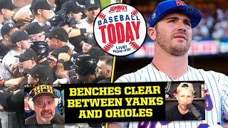 Benches clear as Yanks and Os have wild weekend  Baseball Today [upl. by Leryt117]