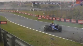 Logan Sargeant huge crash Zandvoort [upl. by Iborian]