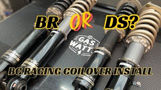 How to Change Coilovers  BC Racing BR vs DS [upl. by Atin]