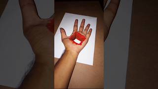 Square hole on hand🖍 shorts shortsfeed youtubeshorts viralvideo art drawing 3d [upl. by Znieh]