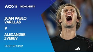 Juan Pablo Varillas v Alexander Zverev Highlights  Australian Open 2023 First Round [upl. by Emmet]