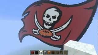 Minecraft Pixel Art  Tampa Bay Buccaneers Logo [upl. by Alva]